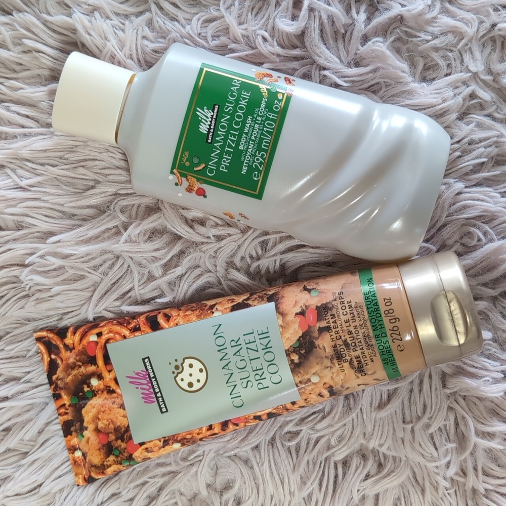 BBW Limited Edition 🥨🍪 Milk Bar Cinnamon Sugar Pretzel Cookie Bath & Body Duo